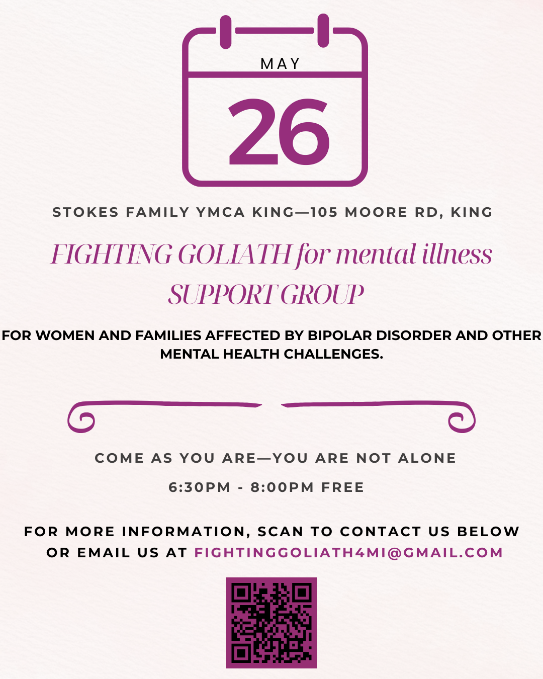 May Flier Fighting for mental illness for women and families